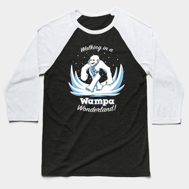 Walking in a Wampa Wonderland Baseball T-Shirt by DoodleDojo